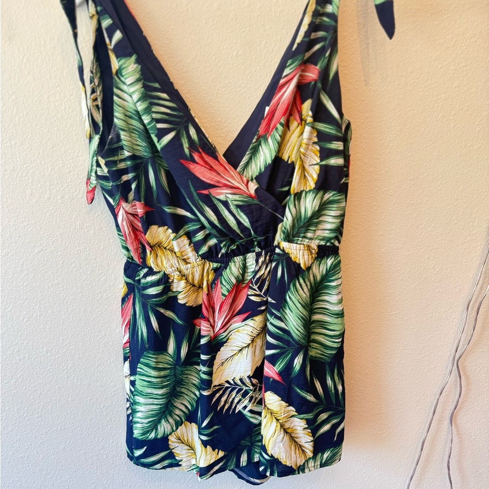 Navy and green Superdown romper
